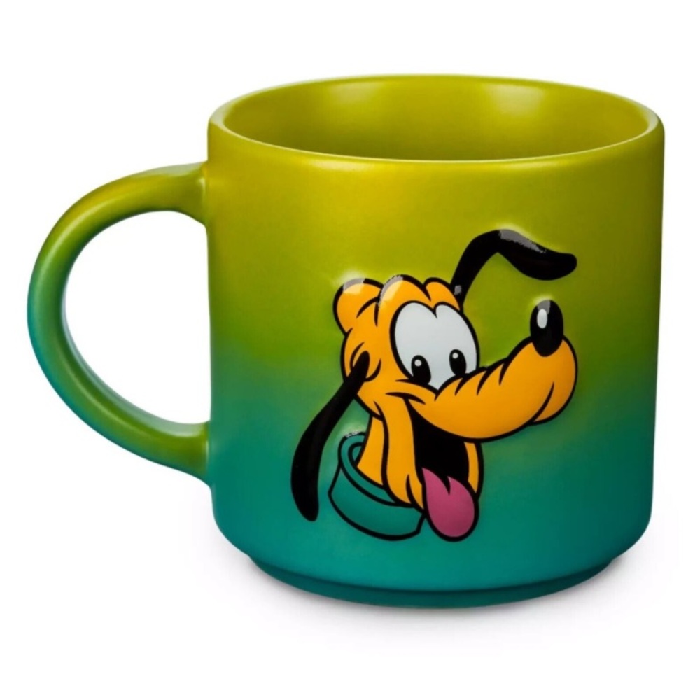 Like new Disney Parks Goofy and Pluto Ombre Retro Ceramic Coffee Mug